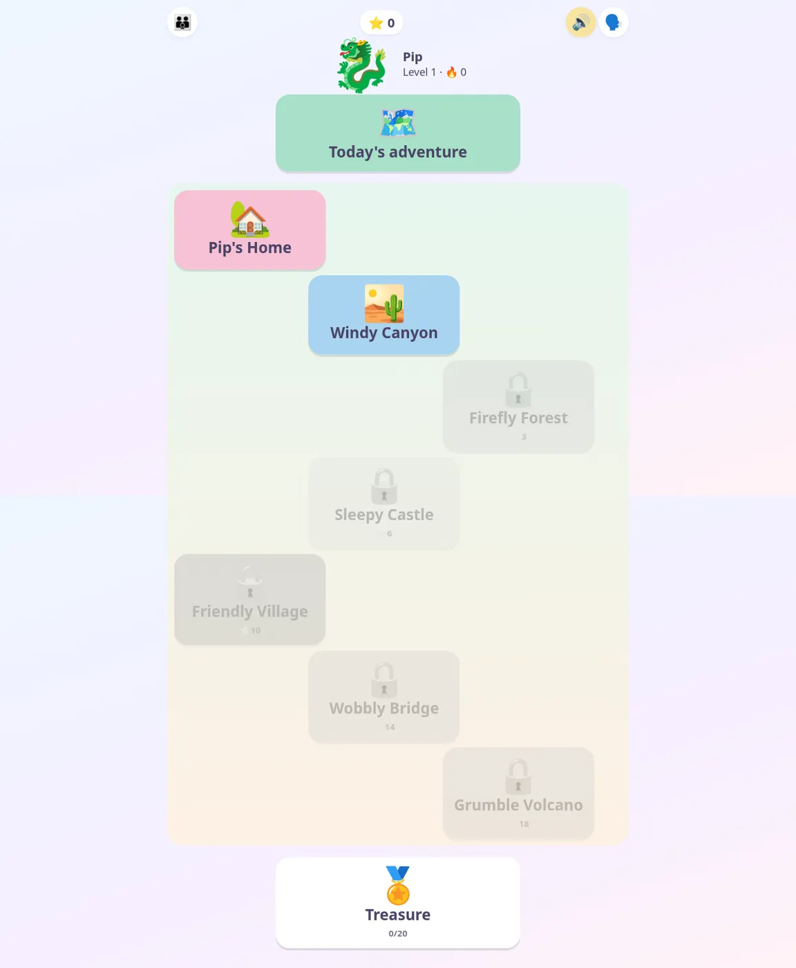 Calm Quest game map