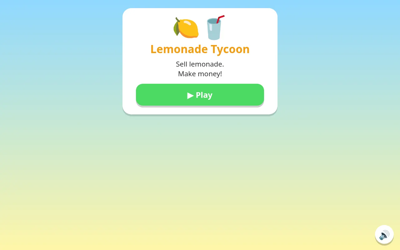Lemonade Tycoon title screen
