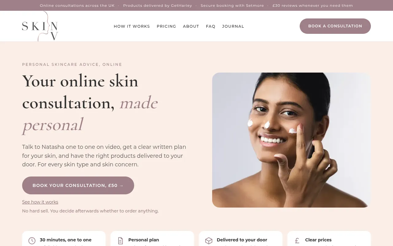 Skin NV landing page redesign
